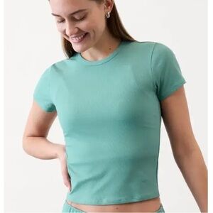 Athleta Signature Rib Crop Tee